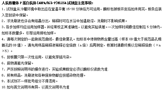 人抗核糖體P蛋白抗體elisa檢測試劑盒